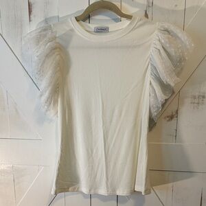 Cloudwalk Cream Puff Lace Sleeve Blouse